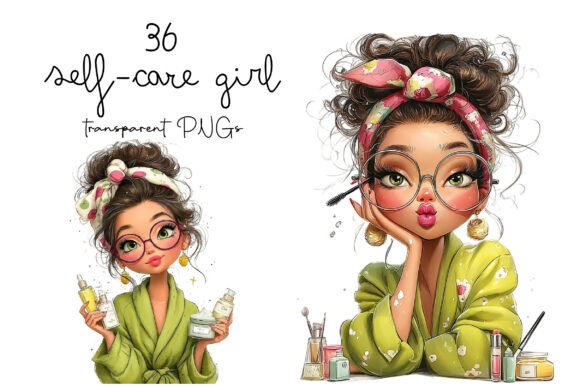 Download Quirky Self-Care Fashion Girl Clipart - Fashion girl clipart Collection