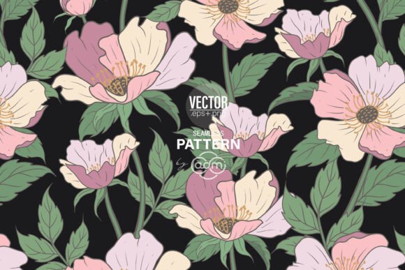 Download Wild Rose Floral Seamless Pattern - Premium Resources