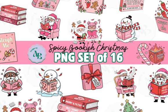 Download Spicy Bookish Christmas Clip Art Set - Christmas clip art Collection