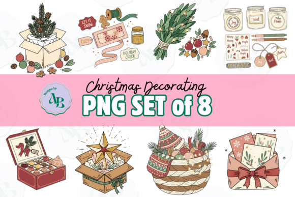 Download Decorating for Christmas Clip Art Set - Christmas clip art Collection