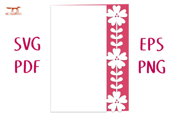 Download Wild Rose Stem Lace Edged Card SVG Cut - Premium Resources